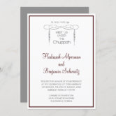 Meet Us Under The Chuppah - Ecru Wedding Envelope Seals