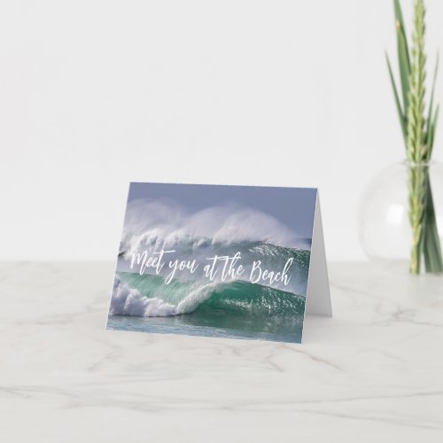Meet You at the Beach Blank Folded Note Card