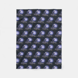 Meeting at Moonlight Fleece Blanket