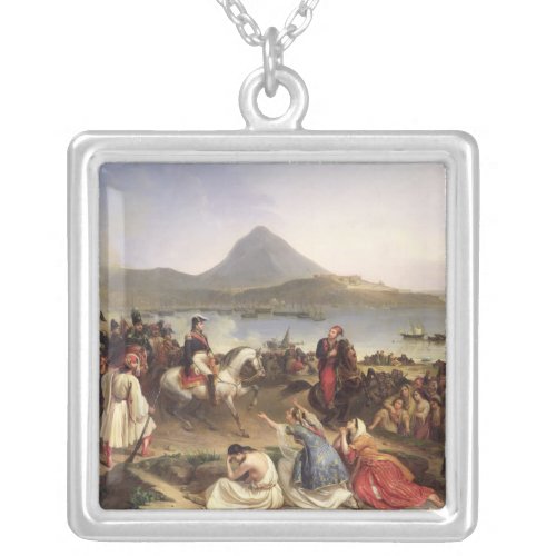 Meeting Between General Nicolas Joseph Maison Silver Plated Necklace