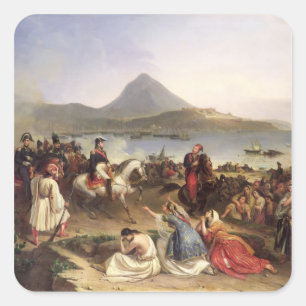 Meeting Between General Nicolas Joseph Maison Square Sticker