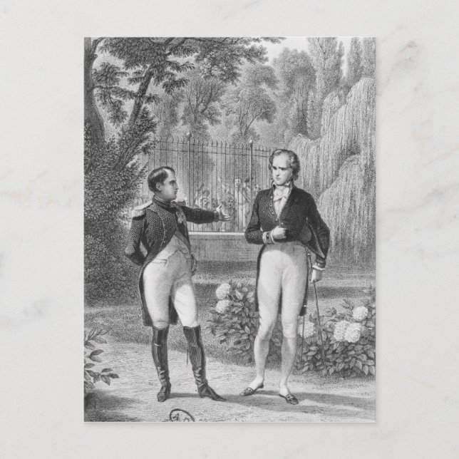 Meeting Between Napoleon I  and Benjamin Postcard (Front)