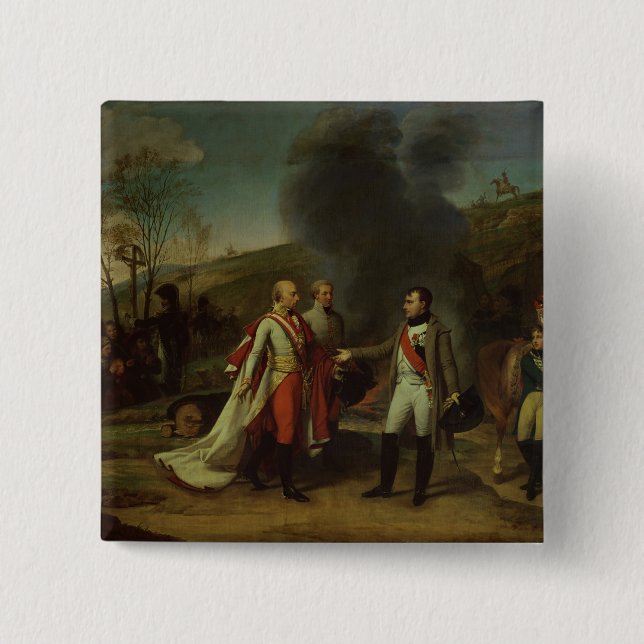 Meeting between Napoleon I & Francis I Button (Front)