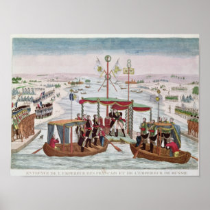 Meeting between Napoleon I & Tsar Alexander I Poster