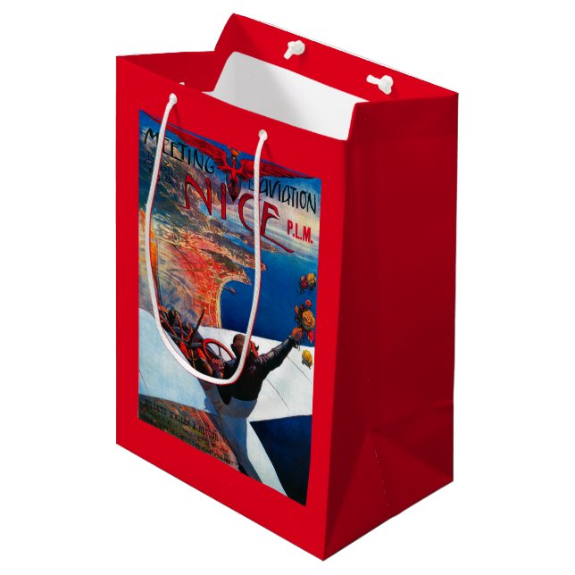 Meeting D' Aviation in Nice, France Poster Medium Gift Bag (Front Angled)