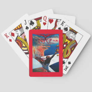 Meeting D' Aviation in Nice, France Poster Poker Cards