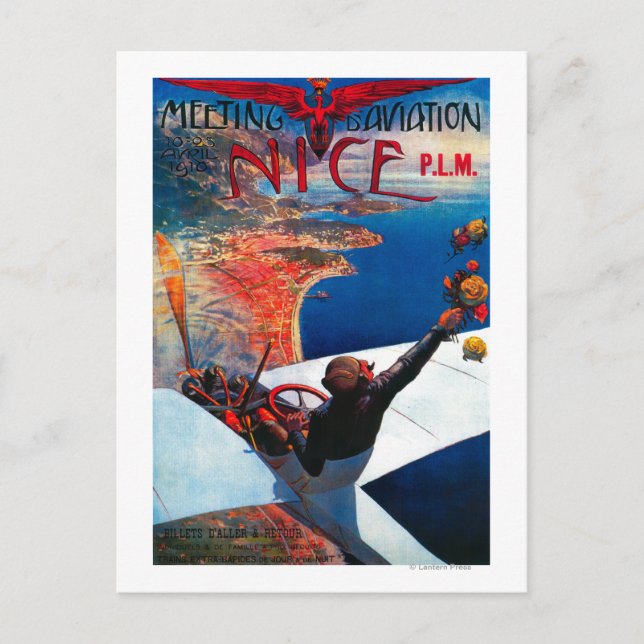Meeting D' Aviation in Nice, France Poster Postcard (Front)