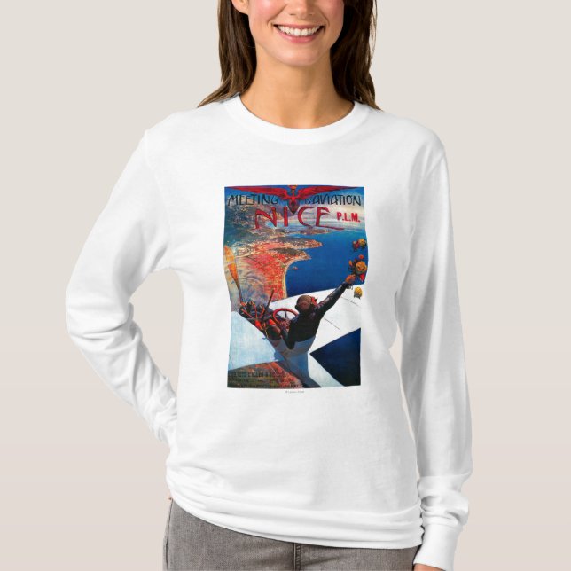 Meeting D' Aviation in Nice, France Poster T-Shirt (Front)