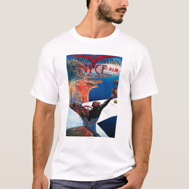 Meeting D' Aviation in Nice, France Poster T-Shirt (Front)