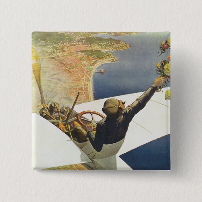 Meeting d'Aviation Nice Pinback Button (Front)