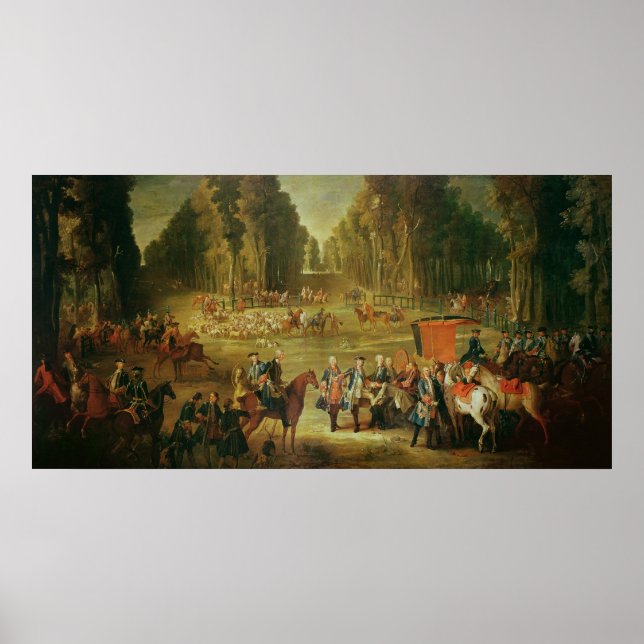 Meeting for the Puits-du-Roi Hunt at Compiegne Poster (Front)