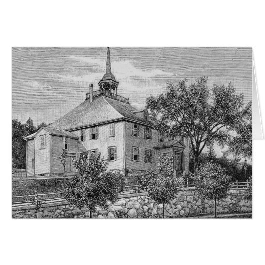 Meeting House at Hingham Cards (Front Horizontal)