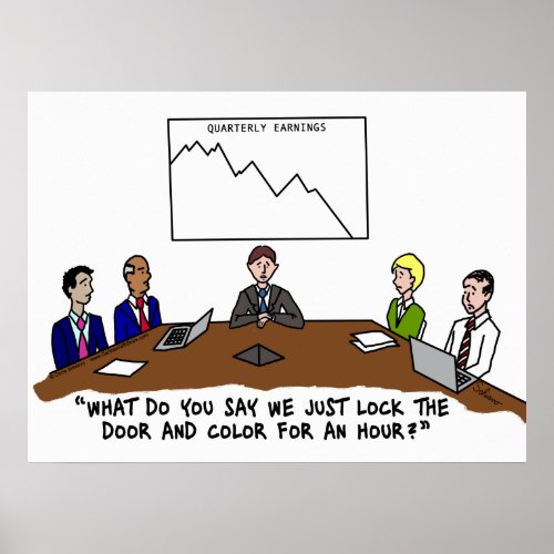 Meeting In Boardroom Color Framed Print