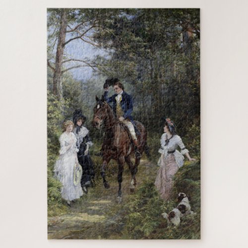 Meeting in the Forest by Heywood Hardy Jigsaw Puzzle