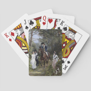 Meeting in the Forest (by Heywood Hardy) Poker Cards