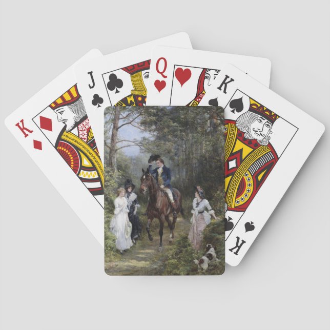 Meeting in the Forest (by Heywood Hardy) Poker Cards (Back)