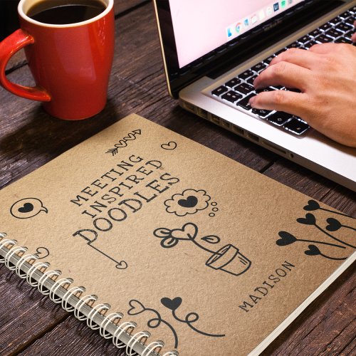 Meeting Inspired Doodles Office Funny Personalized Notebook