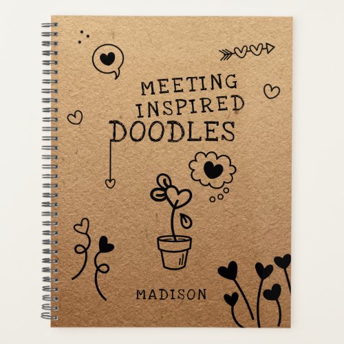 Meeting Inspired Doodles Office Funny Personalized Planner