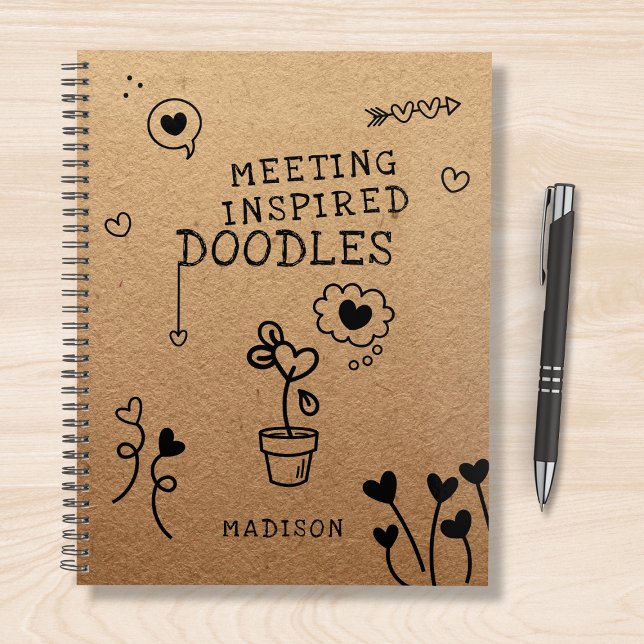 Meeting Inspired Doodles Office Funny Personalized Planner (Creator Uploaded)