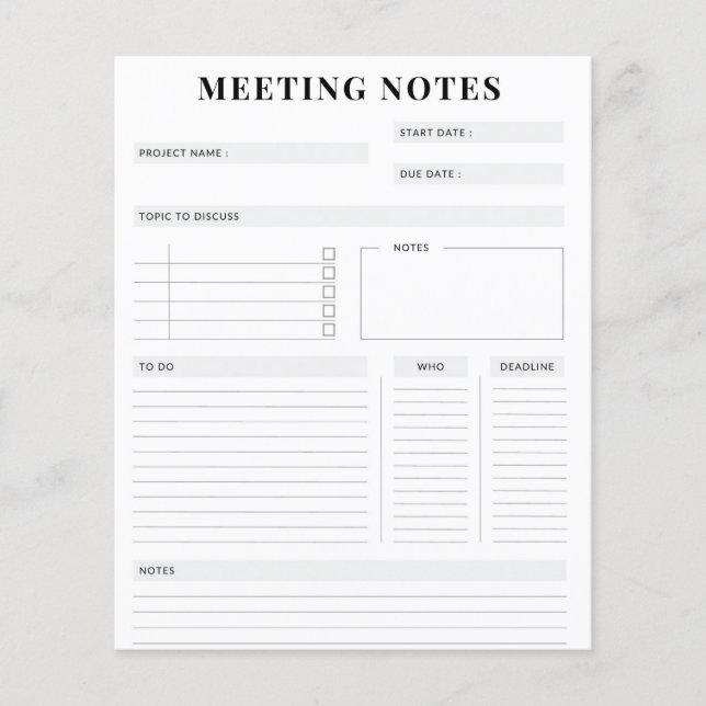 Meeting notes (Front)