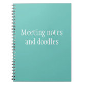 Work Meeting Notes Funny Doodle Pad Drawing Notebook