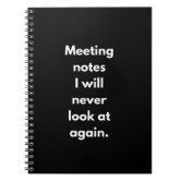 Work Meeting Notes Funny Doodle Pad Drawing Notebook