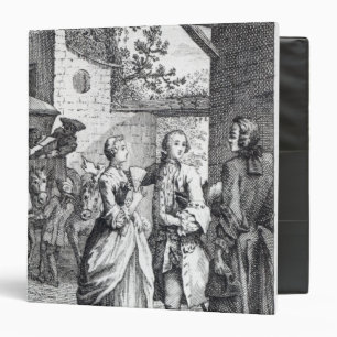 Meeting of Chevalier Des Greux and Manon 3 Ring Binder