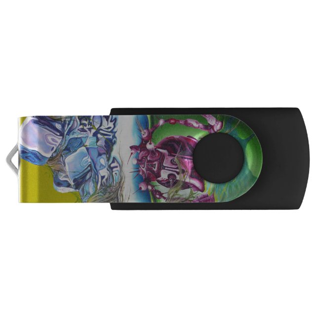 Meeting Of Minds Visual Art Silver 8 GB Black USB Flash Drive (Back)