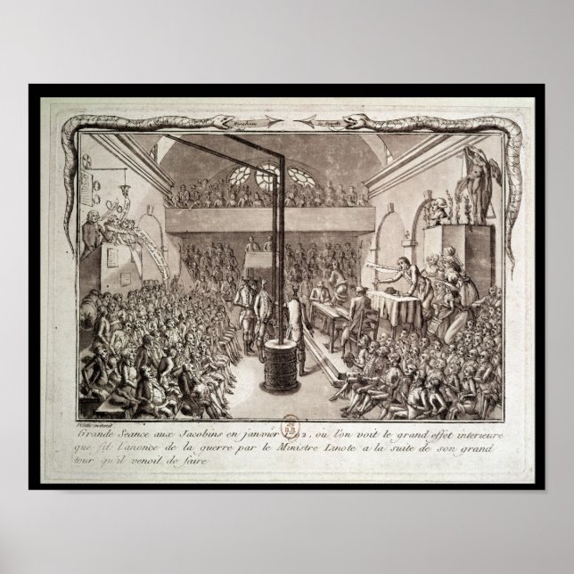 Meeting of the Jacobin Club, January 1792 Poster (Front)