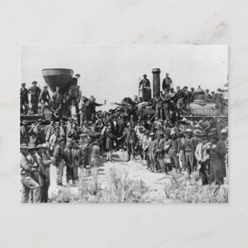 Meeting Of The Rails - Promontory Point Utah 1869 Postcard by fotoshoppe at Zazzle