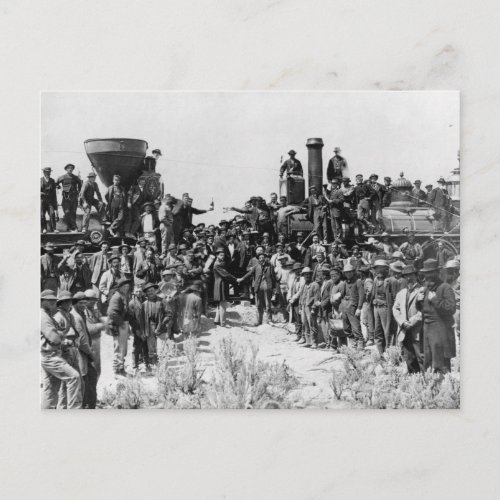 Meeting of the Rails _ Promontory Point Utah 1869 Postcard