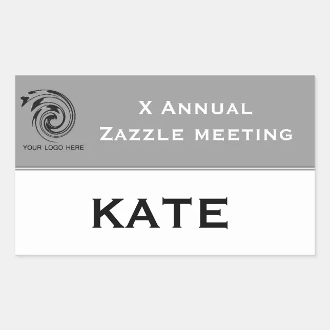 Meeting or conference custom name tag sticker | Zazzle