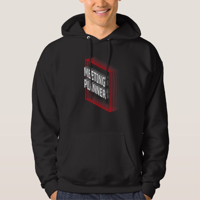 Meeting Planner Job Title Appreciation Retro Hoodie (Front)