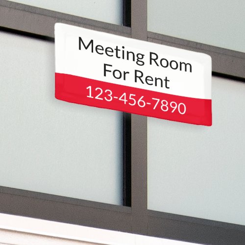 Meeting Room For Rent Red Black and White Template Banner