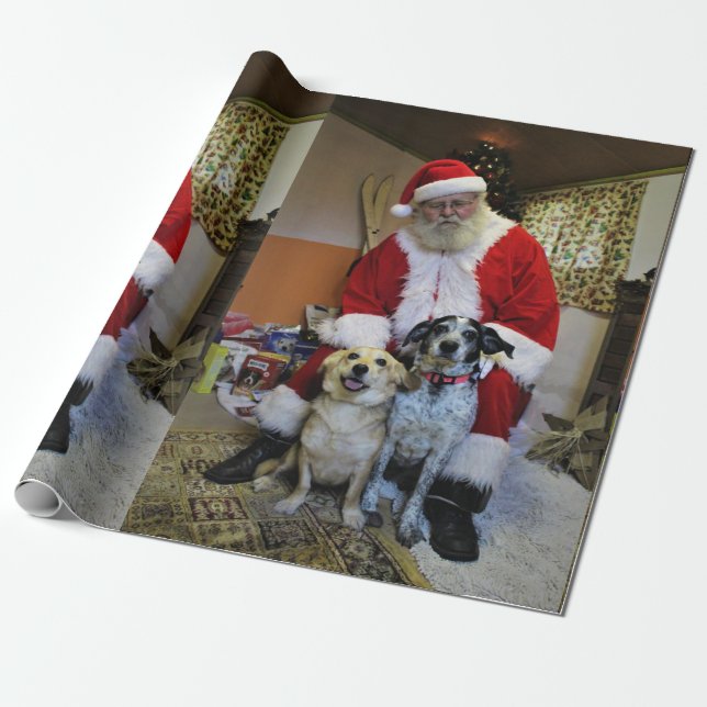 Meeting Santa Wrapping Paper (Unrolled)