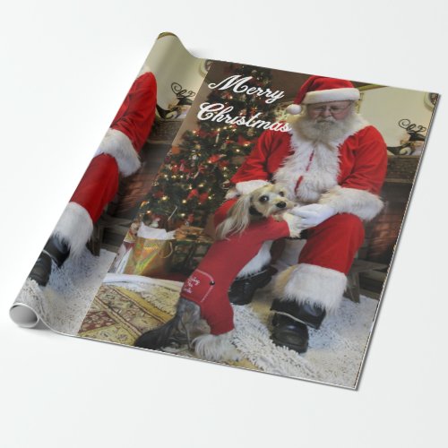 Meeting Santa Wrapping Paper