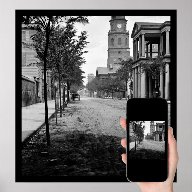 Meeting Street in Charleston SC 1865 Poster Zazzle Meeting Street in Charleston SC 1865 Poster Zazzle