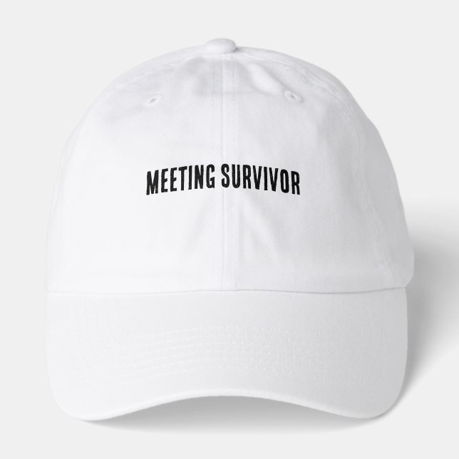 Meeting Survivor - Meme hoodie Hat (Front)