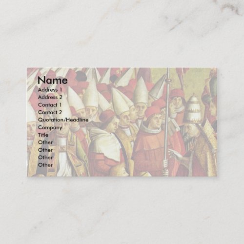 Meeting The Pilgrims With The Pope Detail By Carpa Business Card Templates