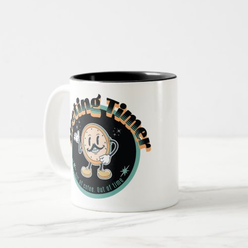Meeting Timer _ Retro Styled Two_Tone Coffee Mug