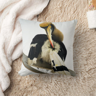 Meeting with the Great Hornbill:Icon of Phnom Penh Throw Pillow