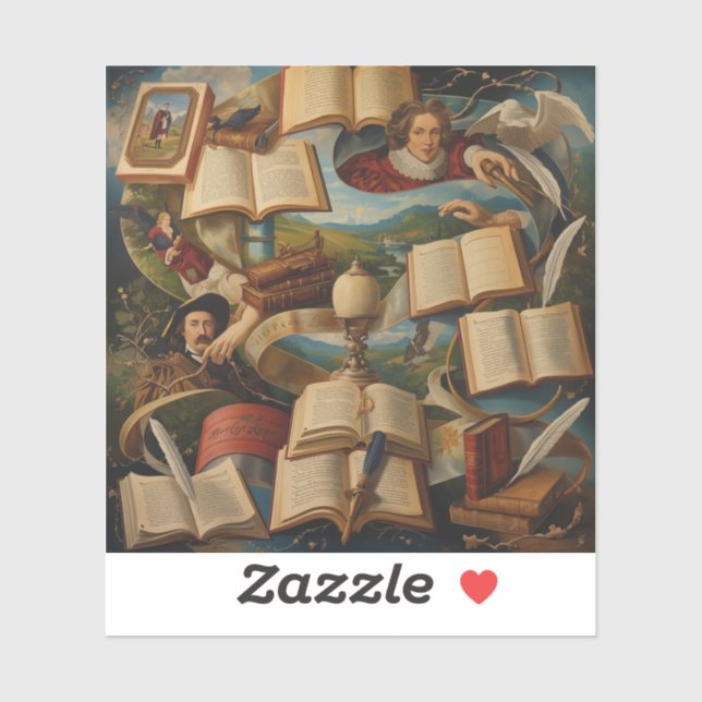 meets colourful artistic imagination sticker (Sheet)