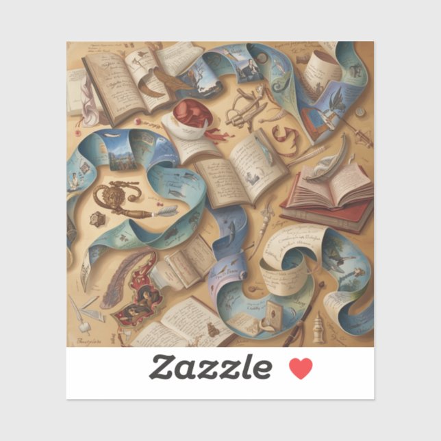meets colourful artistic imagination sticker (Sheet)