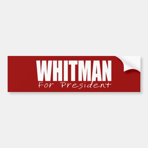 MEG WHITMAN BUMPER STICKER