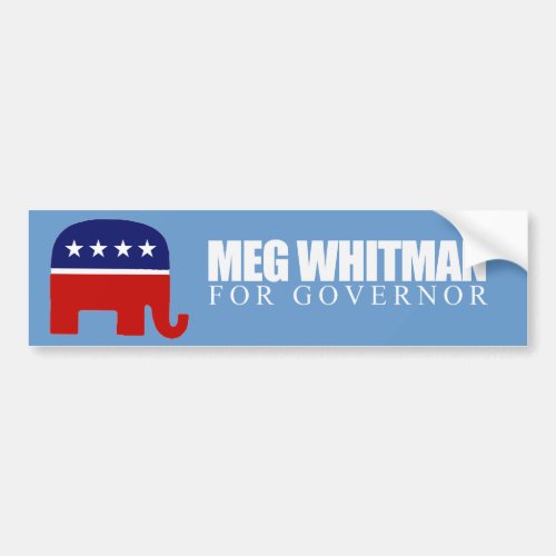 Meg Whitman for Governor 2010 Bumper Sticker