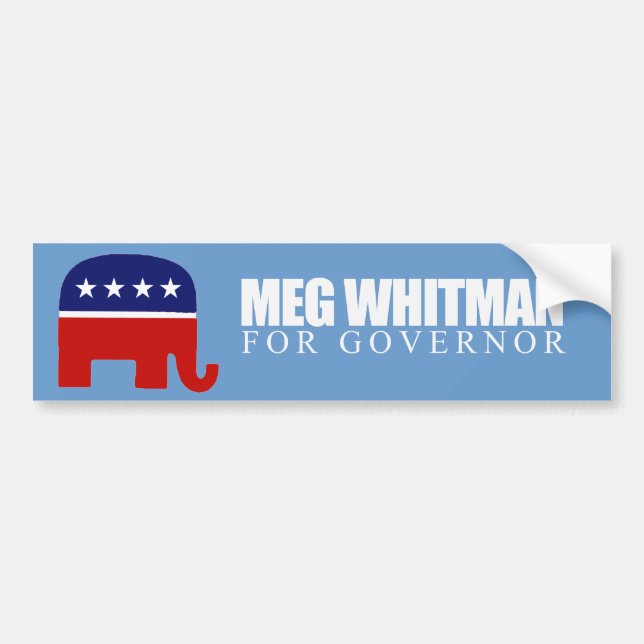 Meg Whitman for Governor 2010 Bumper Sticker (Front)