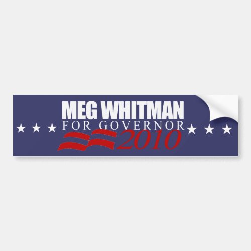 Meg Whitman for Governor 2010 Bumper Sticker