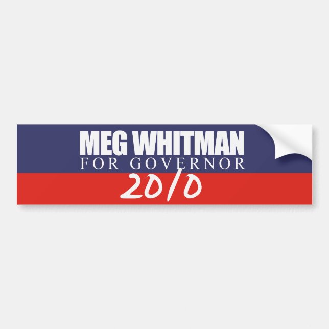 Meg Whitman for Governor 2010 Bumper Sticker (Front)