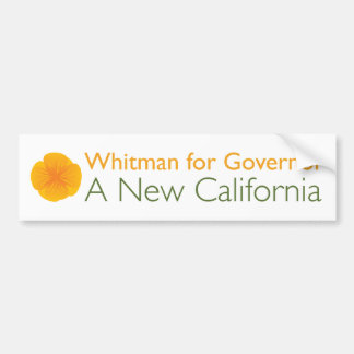 Meg Whitman For Governor Bumper Sticker