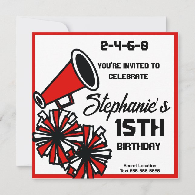 Mega Cheer Invitation: #5 Invitation (Front)